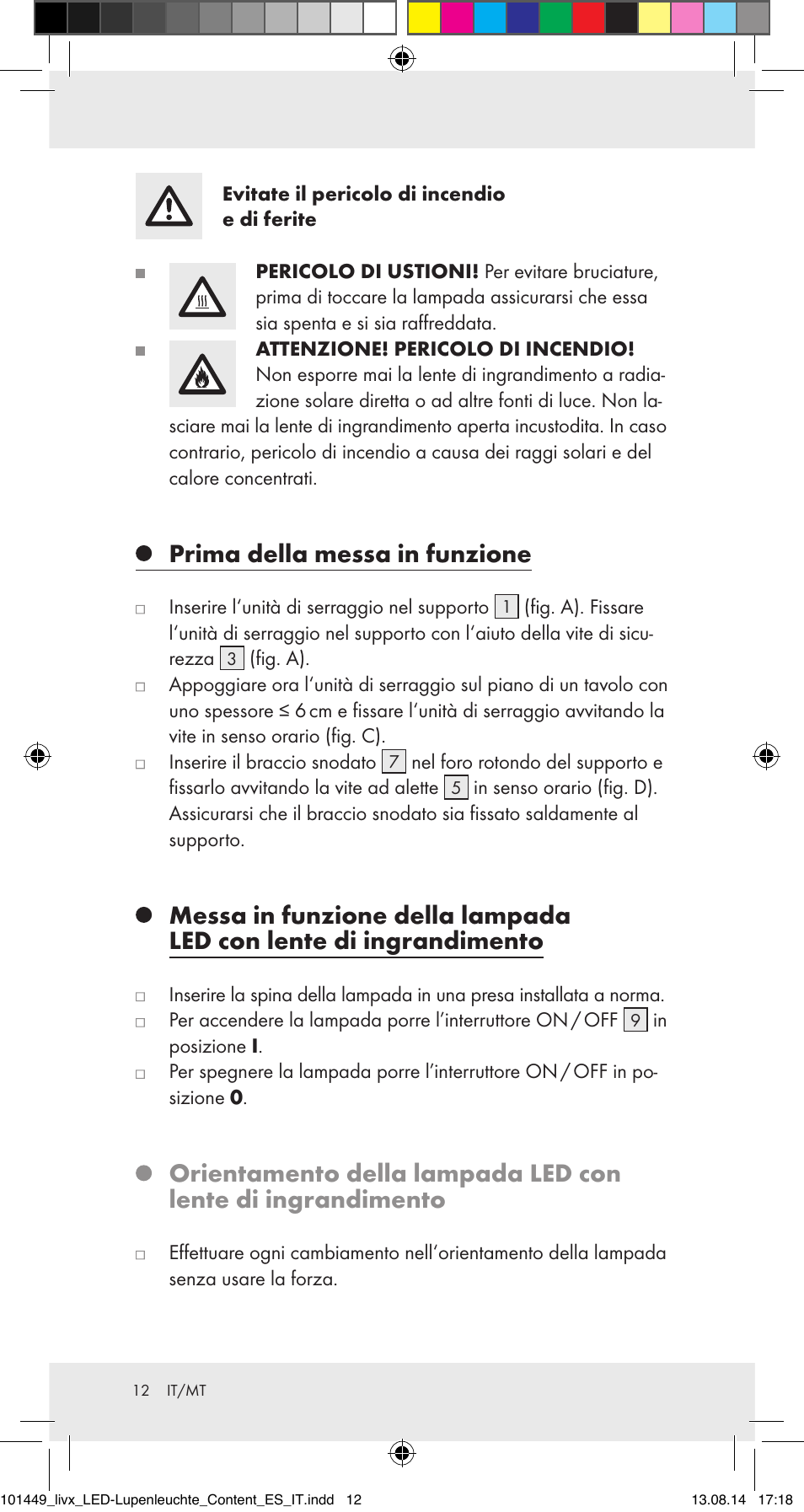 Prima della messa in funzione | Livarno 101449-14-01-BS User Manual | Page 12 / 25