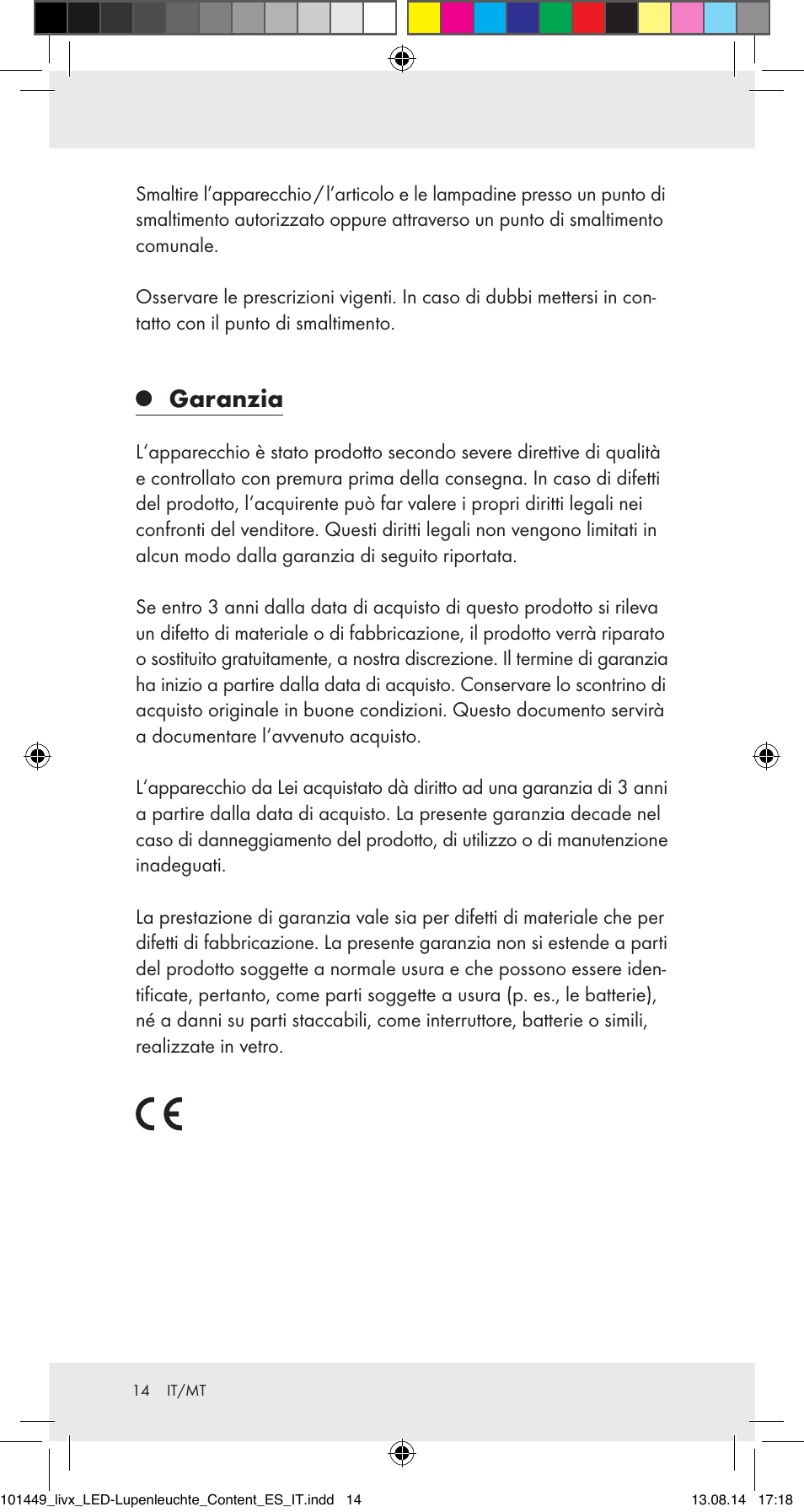 Garanzia | Livarno 101449-14-01-BS User Manual | Page 14 / 25