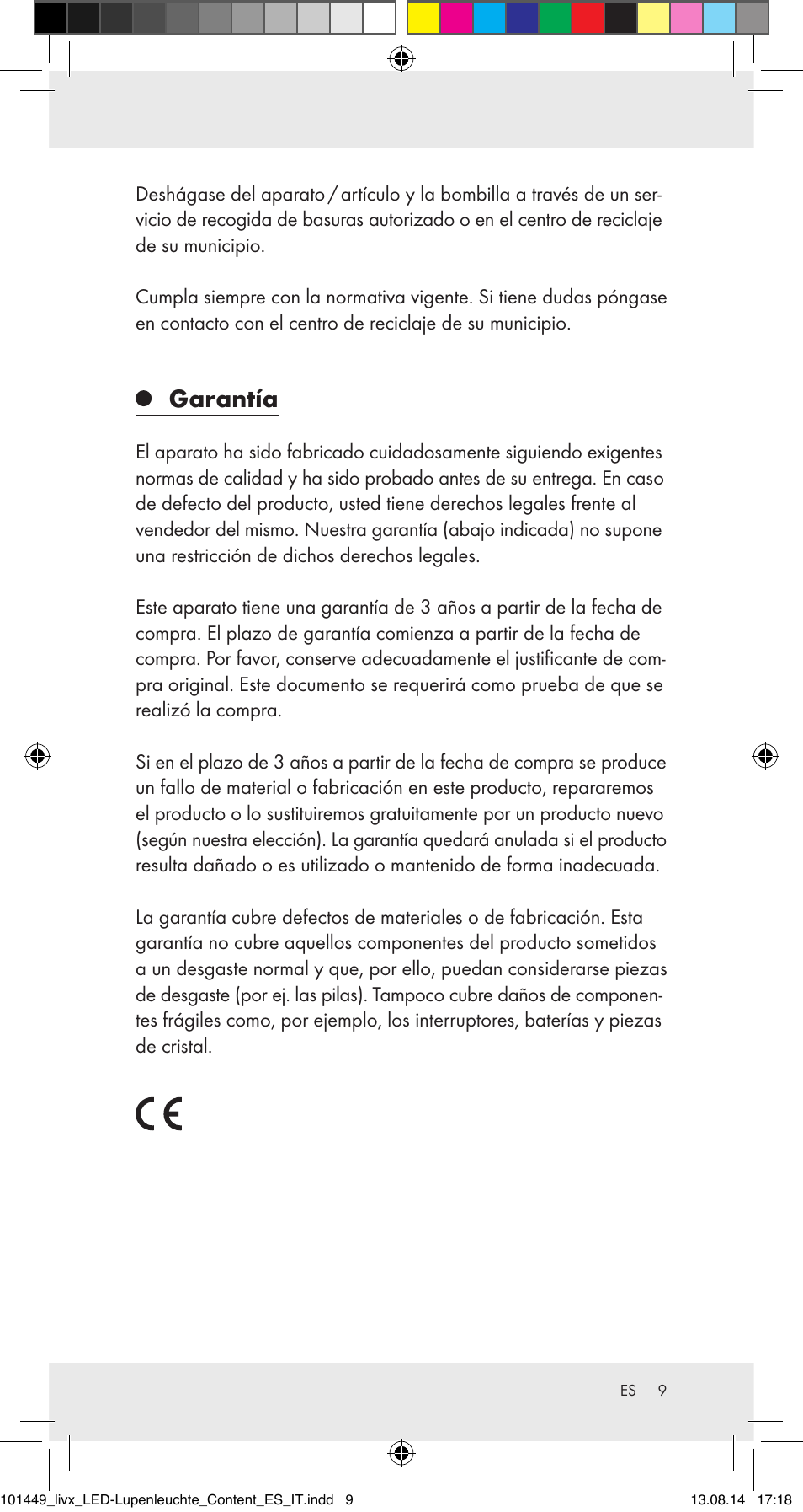 Garantía | Livarno 101449-14-01-BS User Manual | Page 9 / 25