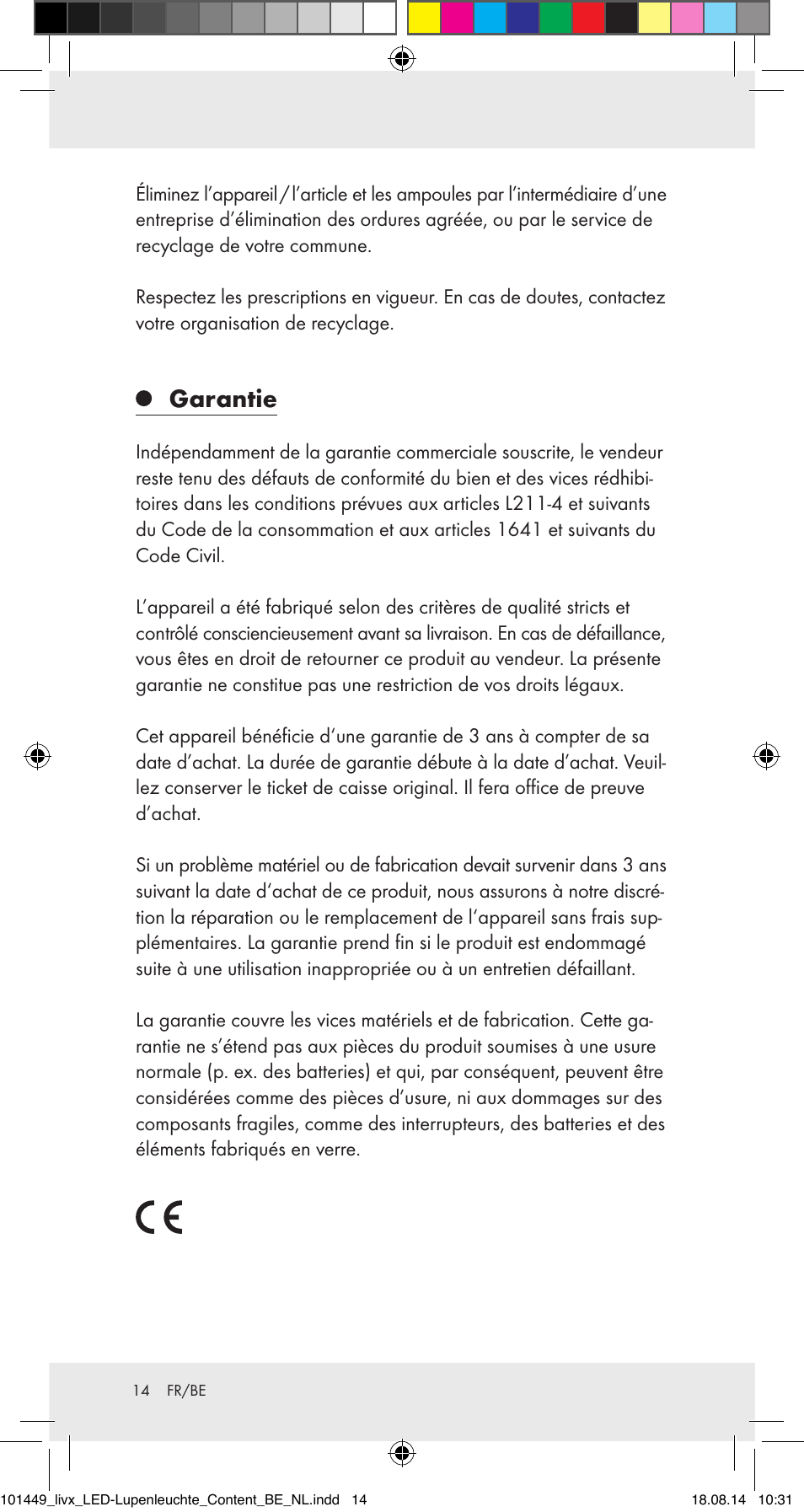 Garantie | Livarno 101449-14-01-BS User Manual | Page 14 / 25