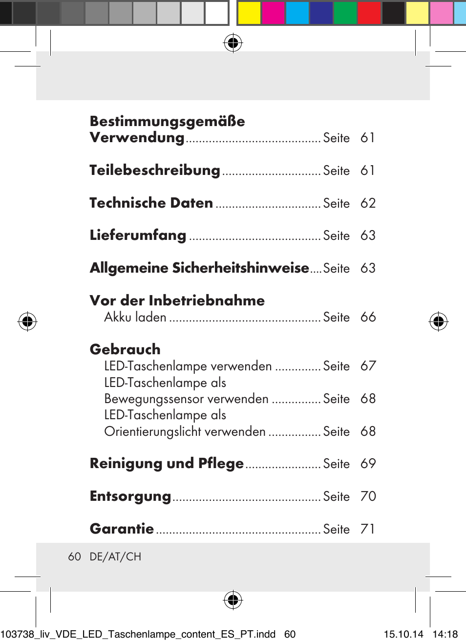 Livarno 103738-14-01-BS User Manual | Page 60 / 74