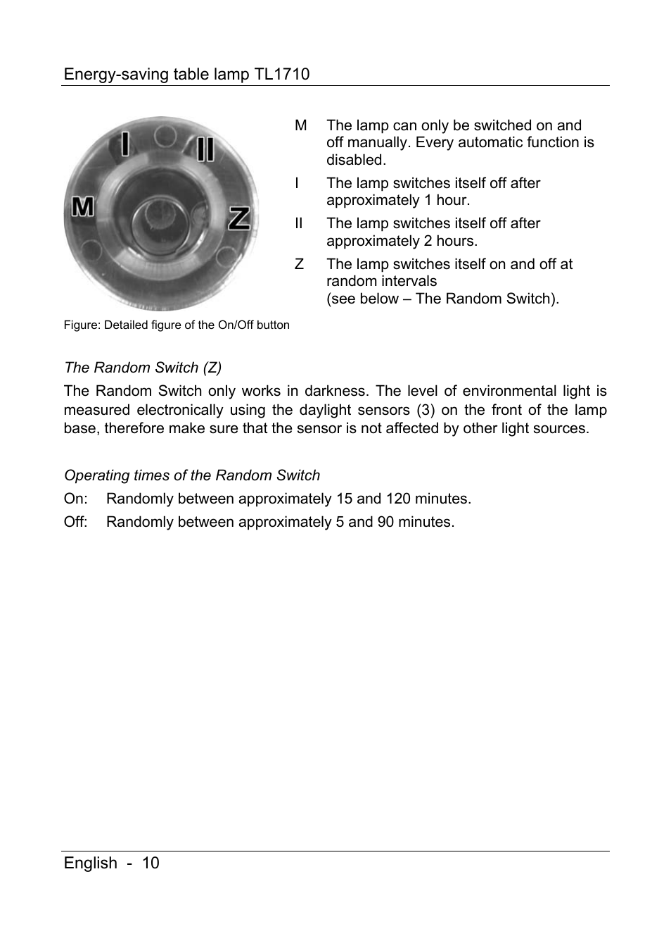 Livarno TL1710 User Manual | Page 12 / 17