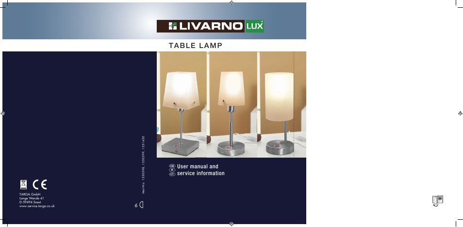 User manual and service information | Livarno TL1710 User Manual | Page 17 / 17