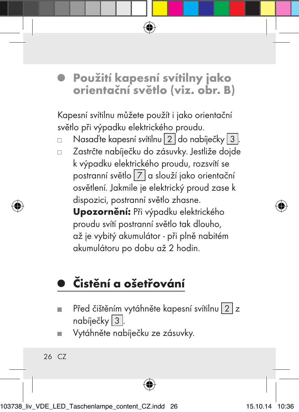 Čistění a ošetřování | Livarno 103738-14-01-BS User Manual | Page 26 / 45