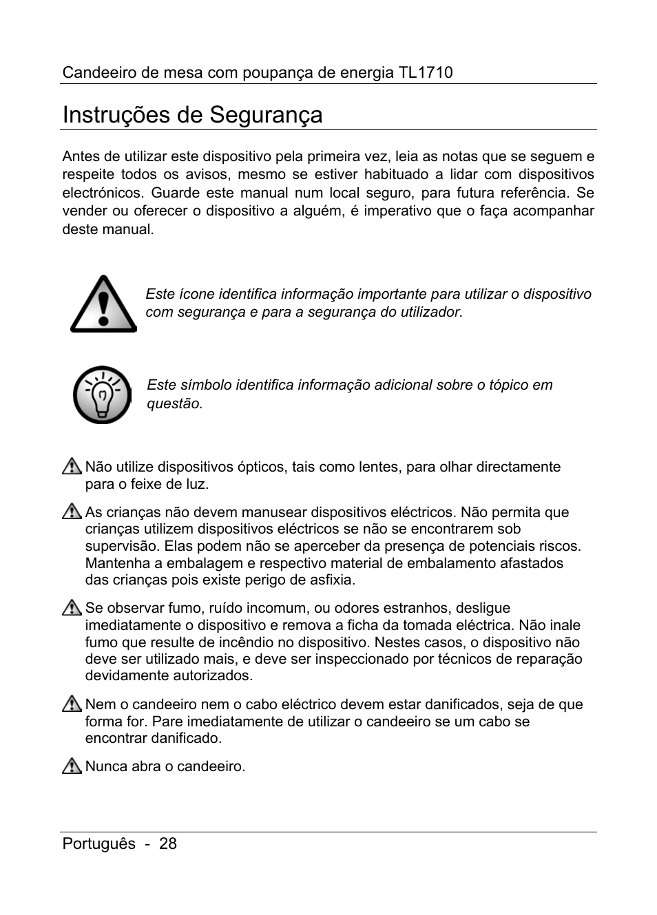 Instruções de segurança | Livarno TL1710 User Manual | Page 30 / 65