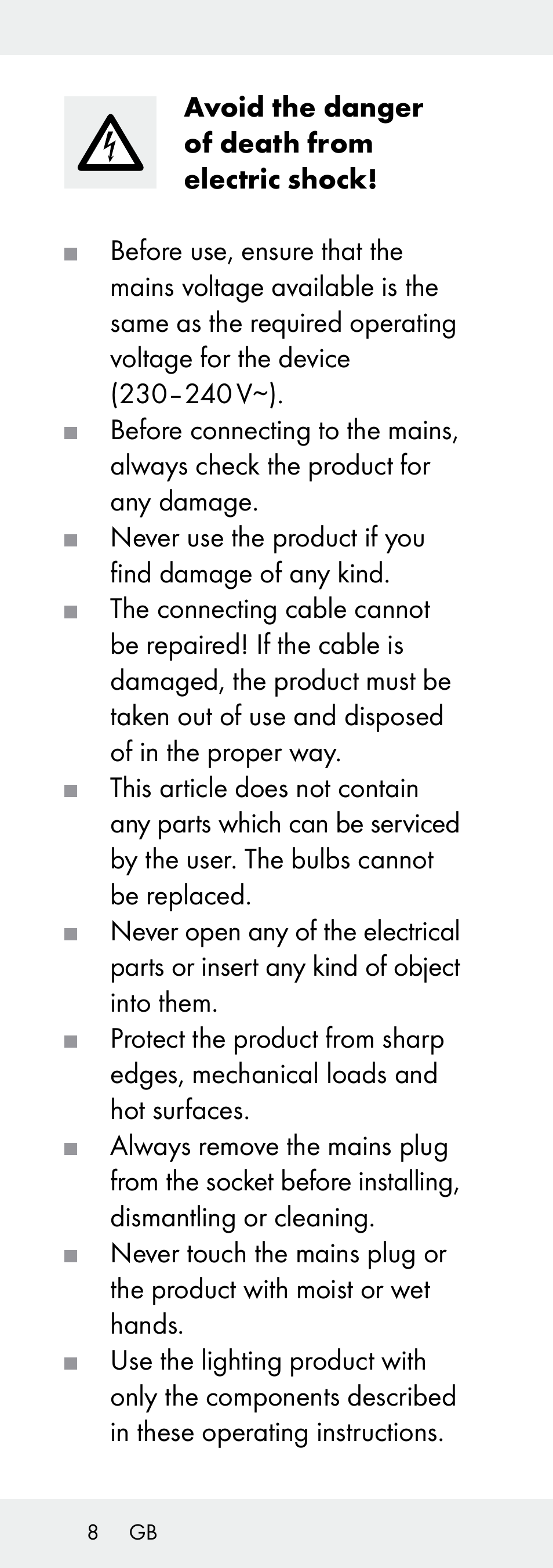 Livarno Z31392A-BS User Manual | Page 8 / 72