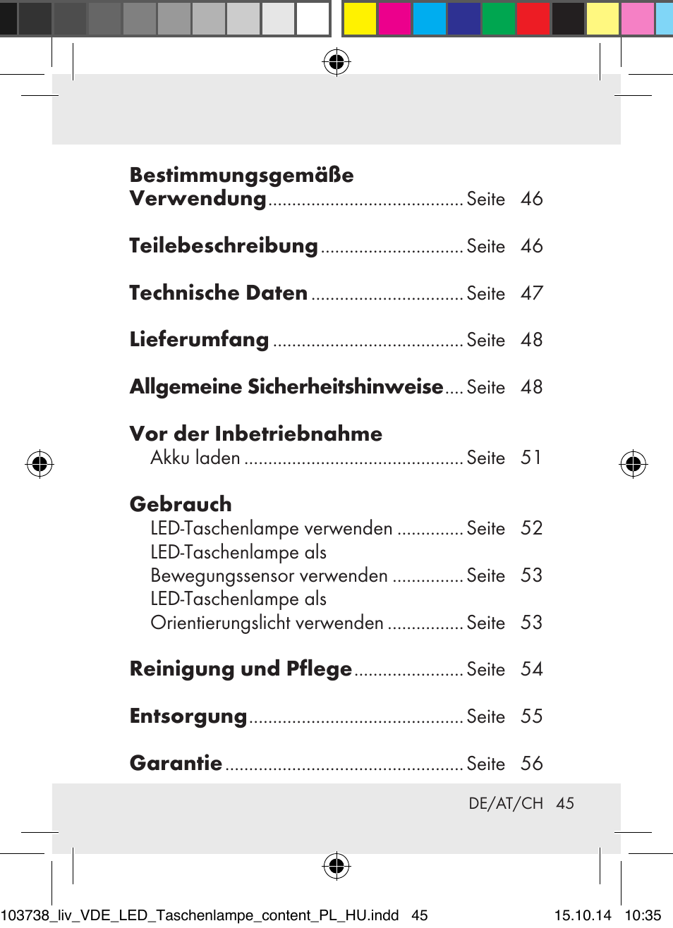 Livarno 103738-14-01-BS User Manual | Page 45 / 59