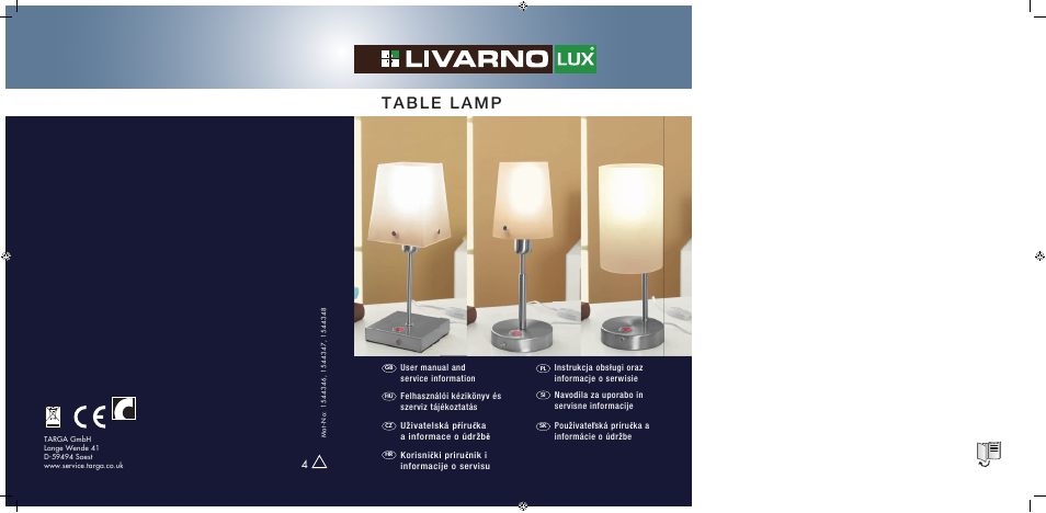 Livarno TL1710 User Manual | 89 pages