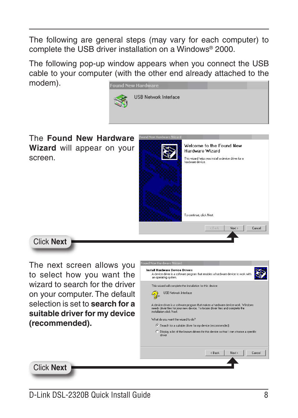D-Link BROADBAND DSL-30B User Manual | Page 8 / 12