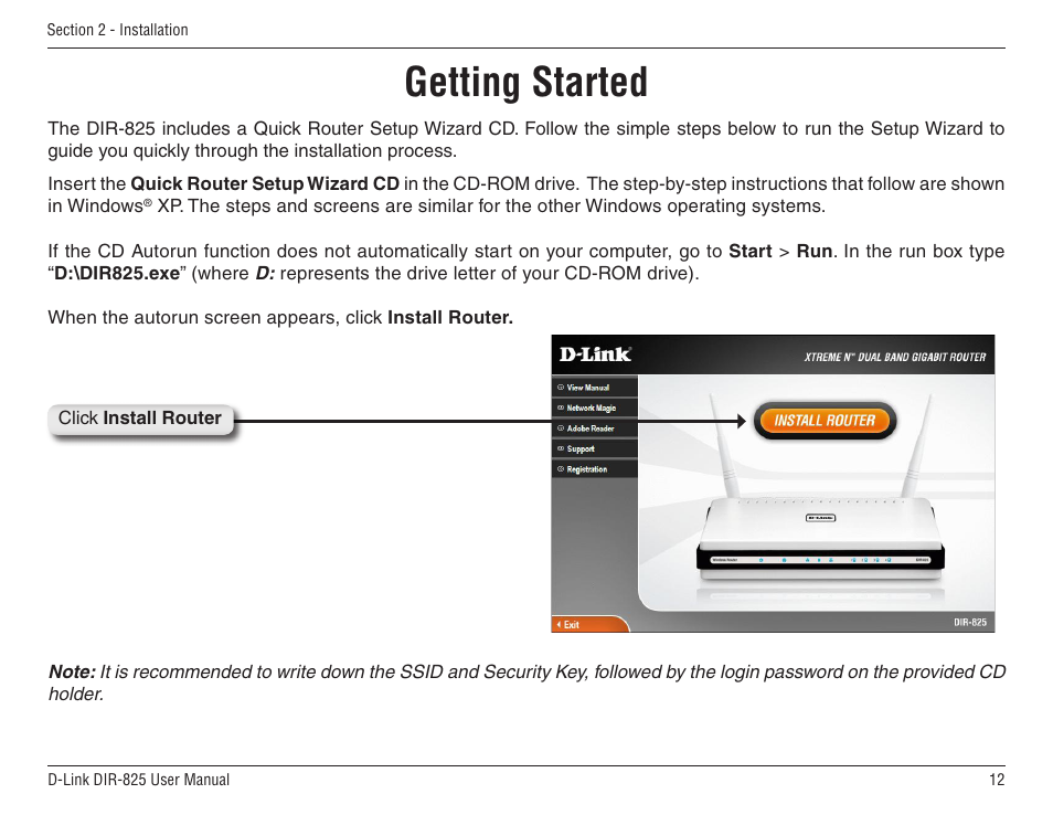 Getting started | D-Link DIR-825 User Manual | Page 16 / 108