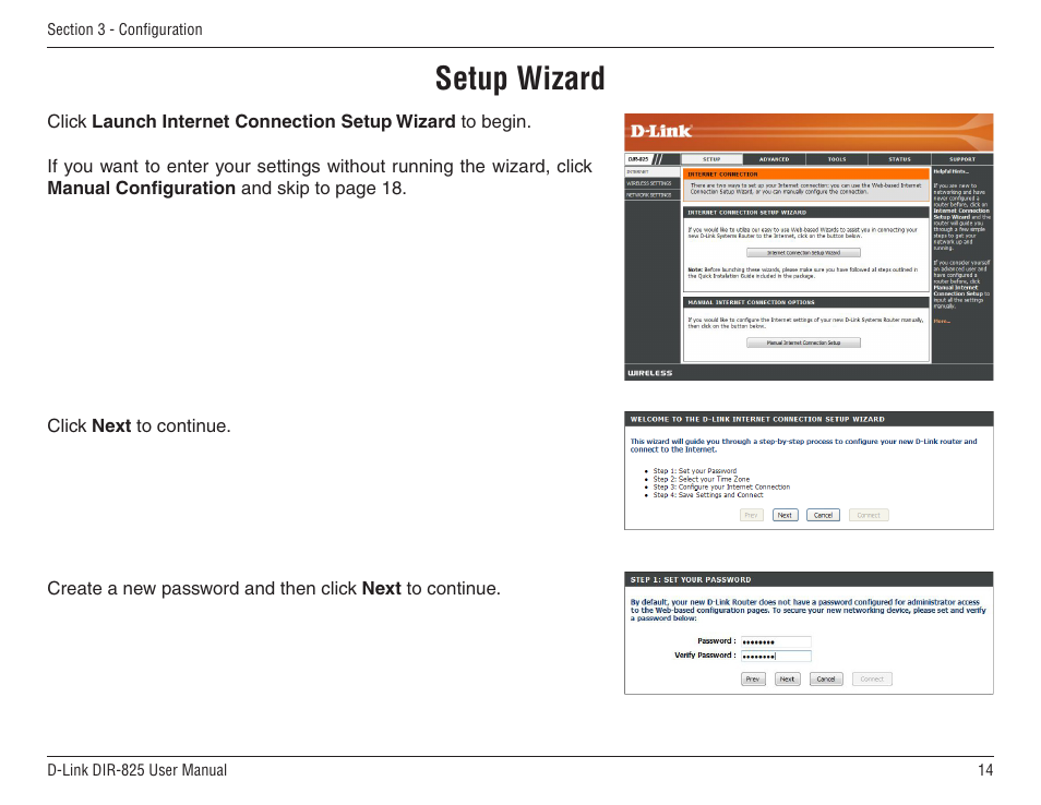 Setup wizard | D-Link DIR-825 User Manual | Page 18 / 108