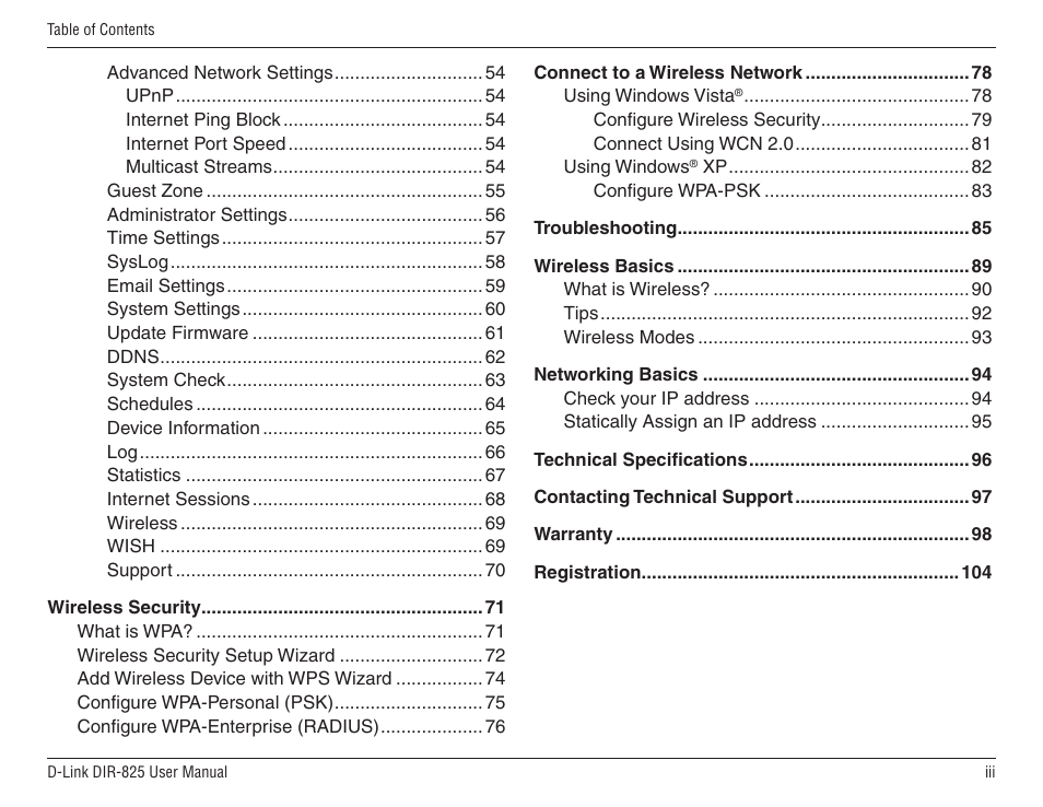 D-Link DIR-825 User Manual | Page 4 / 108