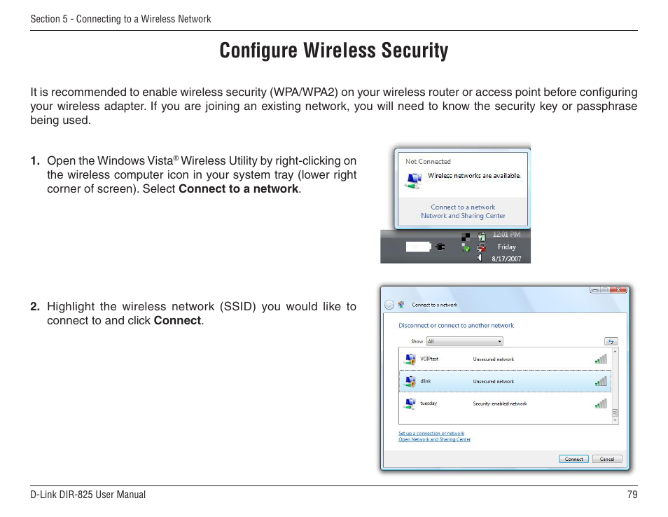 Configure wireless security | D-Link DIR-825 User Manual | Page 83 / 108