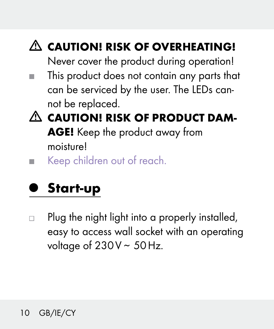 Start-up | Livarno 100933-14-03-BS User Manual | Page 10 / 28