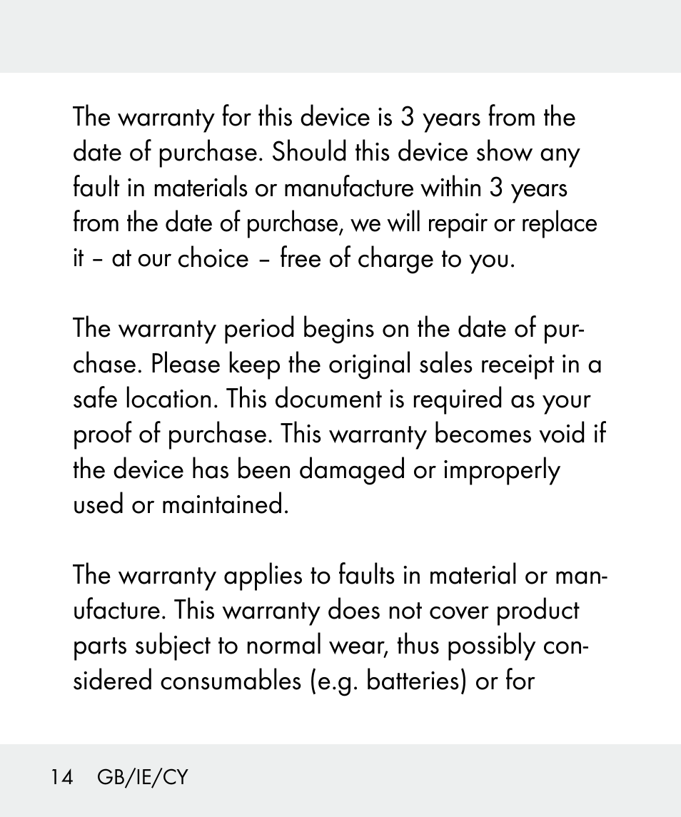 Livarno 100933-14-03-BS User Manual | Page 14 / 28