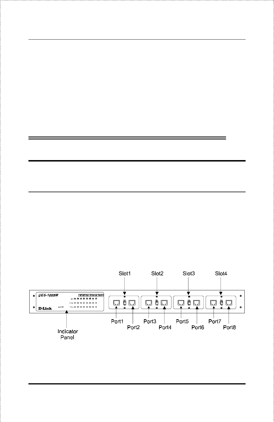 Identifying external components, Front panel | D-Link DES-1008M User Manual | Page 16 / 50