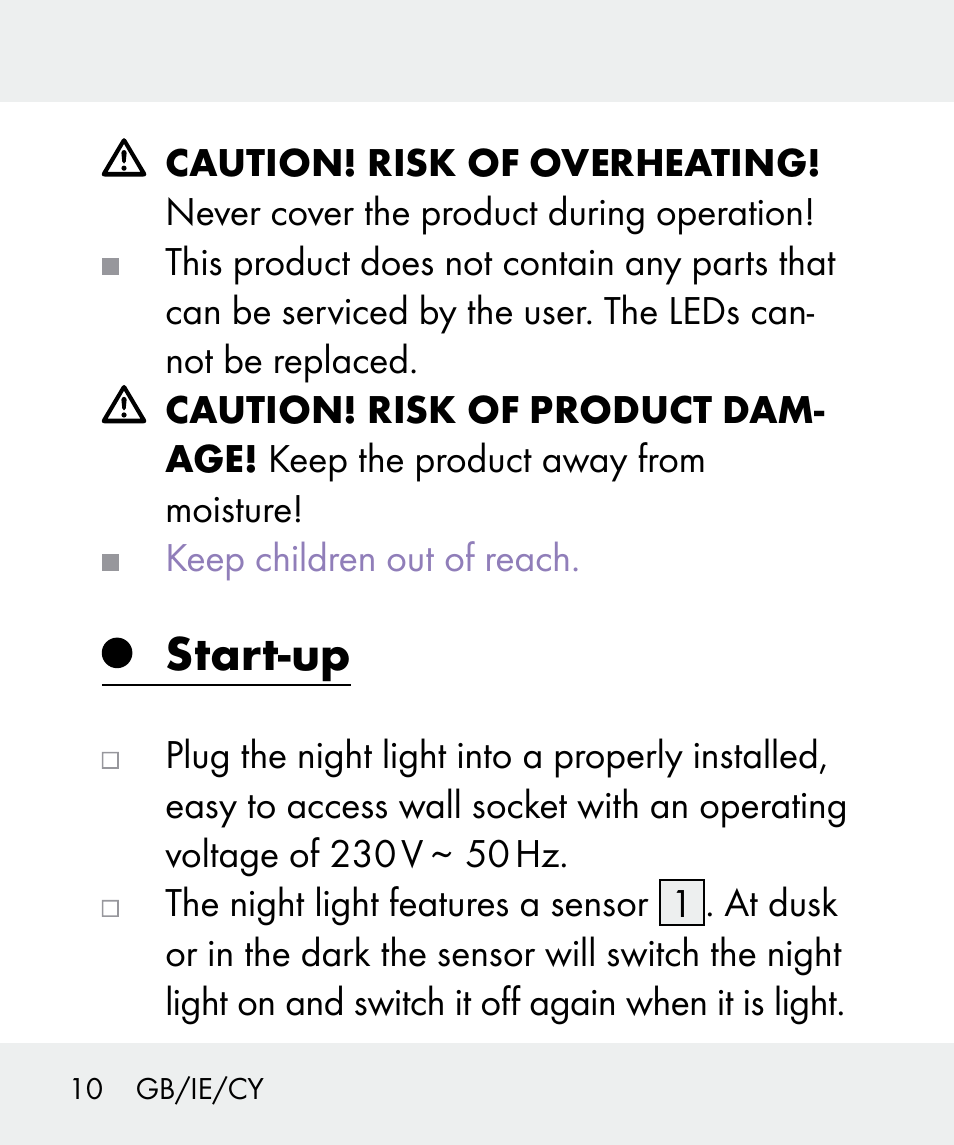 Start-up | Livarno 100933-14-04-BS User Manual | Page 10 / 27