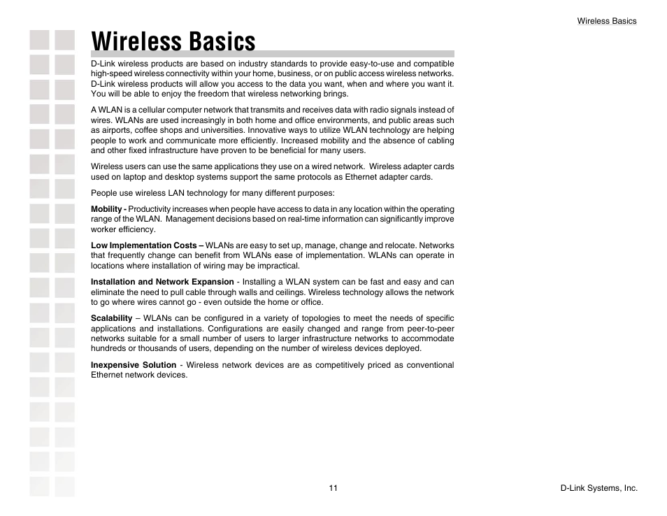 Wireless basics | D-Link DGL-4300 User Manual | Page 11 / 74