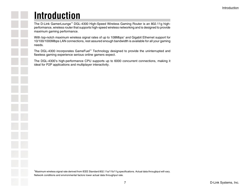 Introduction | D-Link DGL-4300 User Manual | Page 7 / 74