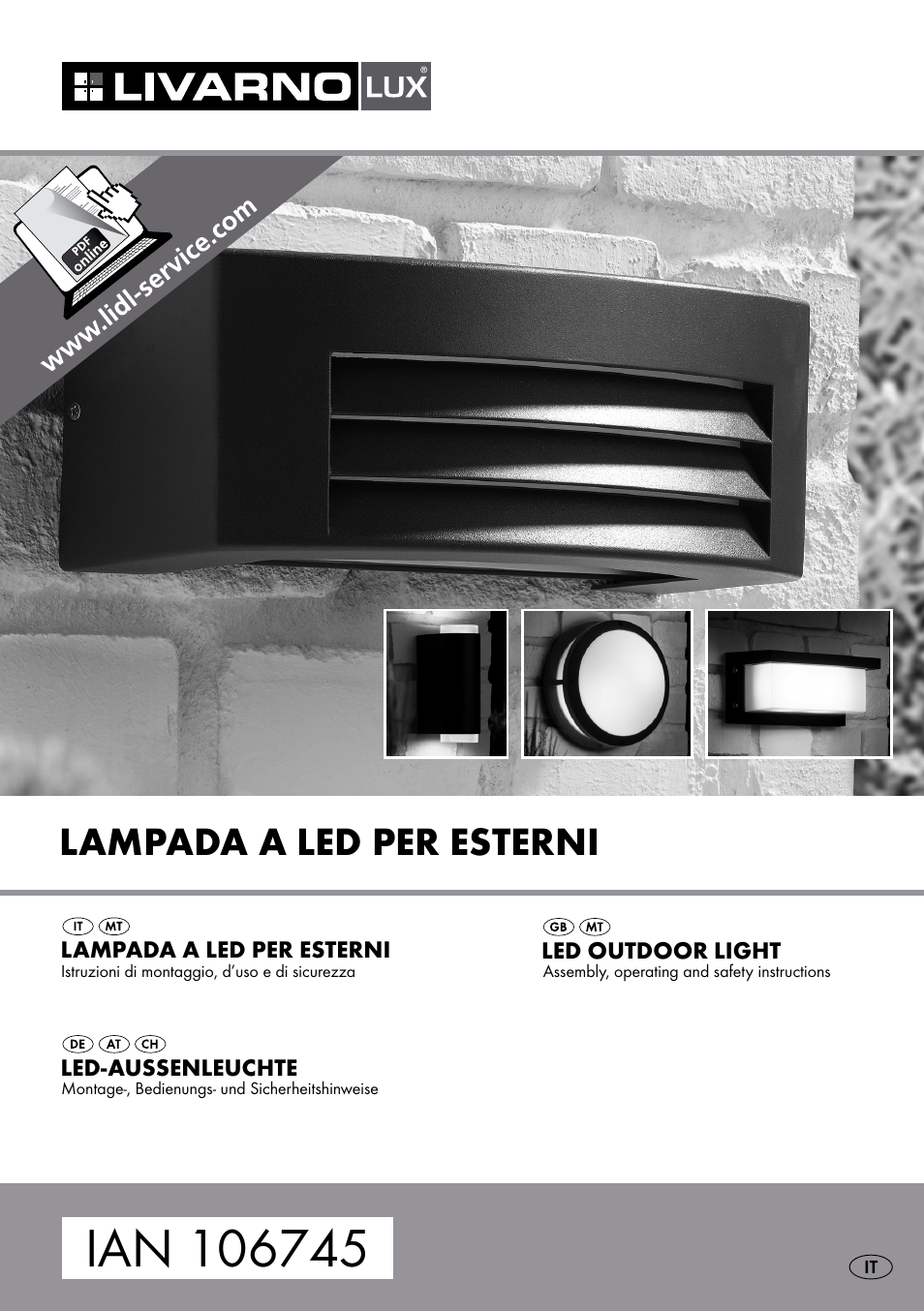 Livarno 3433-025L, 3434-024L, 3435-024L or 3436-025L User Manual | 23 pages