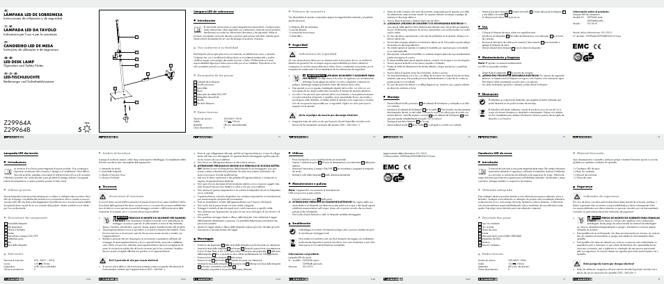 Livarno Z29964A Z29964B User Manual | 2 pages
