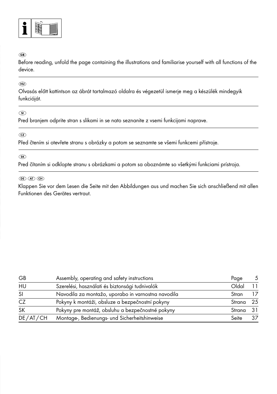 Livarno 3433-025L, 3434-024L, 3435-024L or 3436-025L User Manual | Page 2 / 43