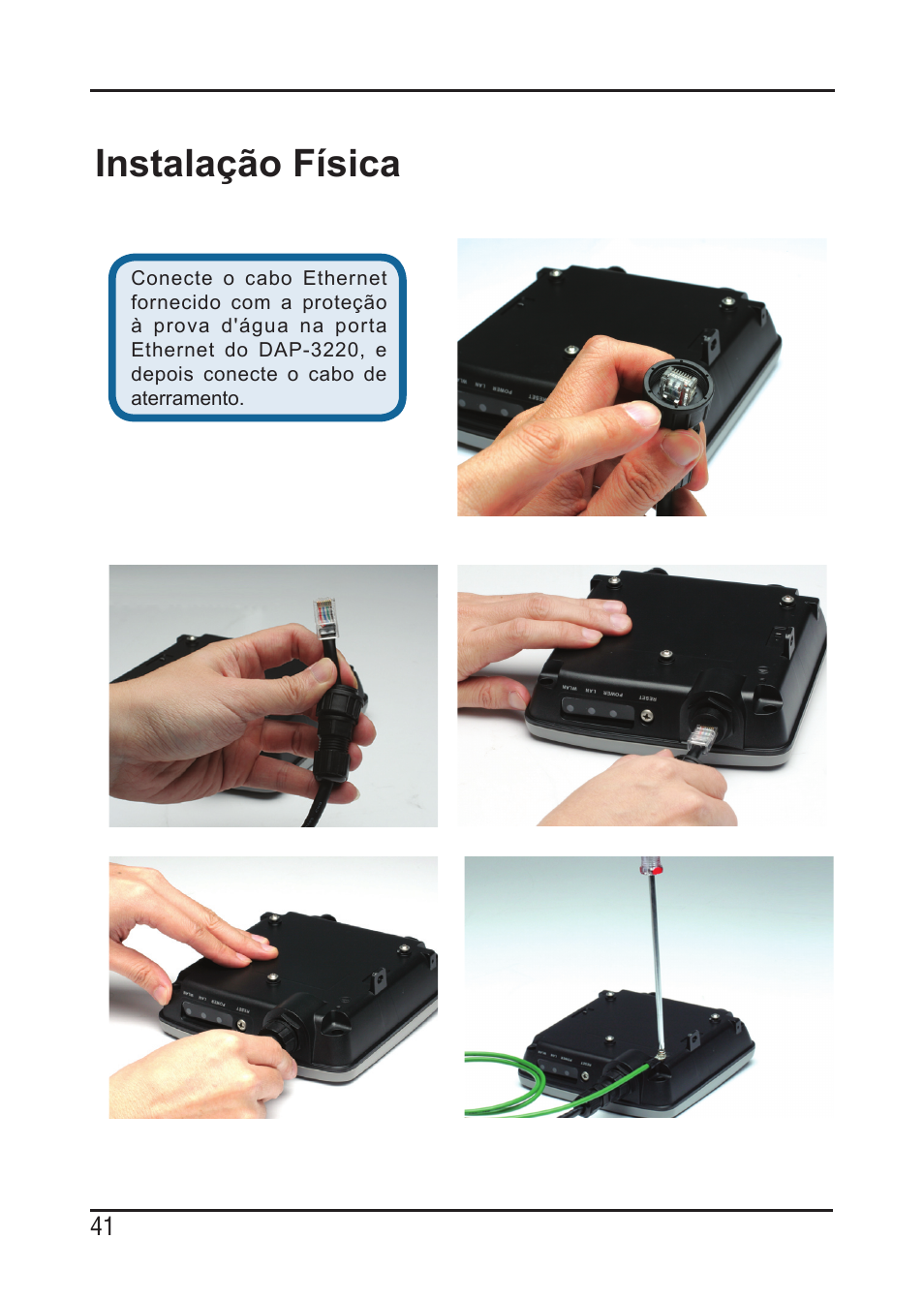 Instalação física | D-Link DAP-3220 User Manual | Page 41 / 76