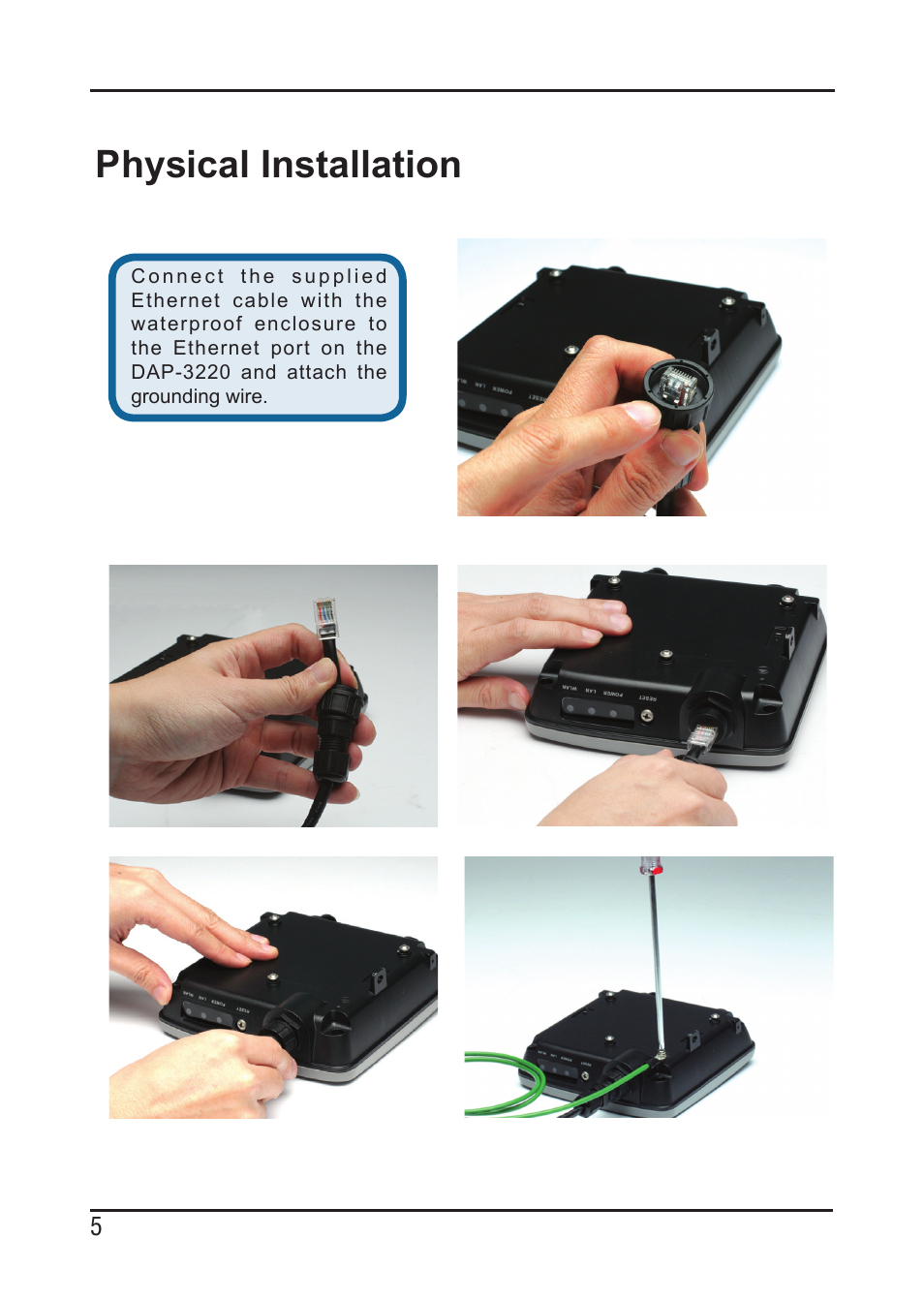 Physical installation | D-Link DAP-3220 User Manual | Page 5 / 76