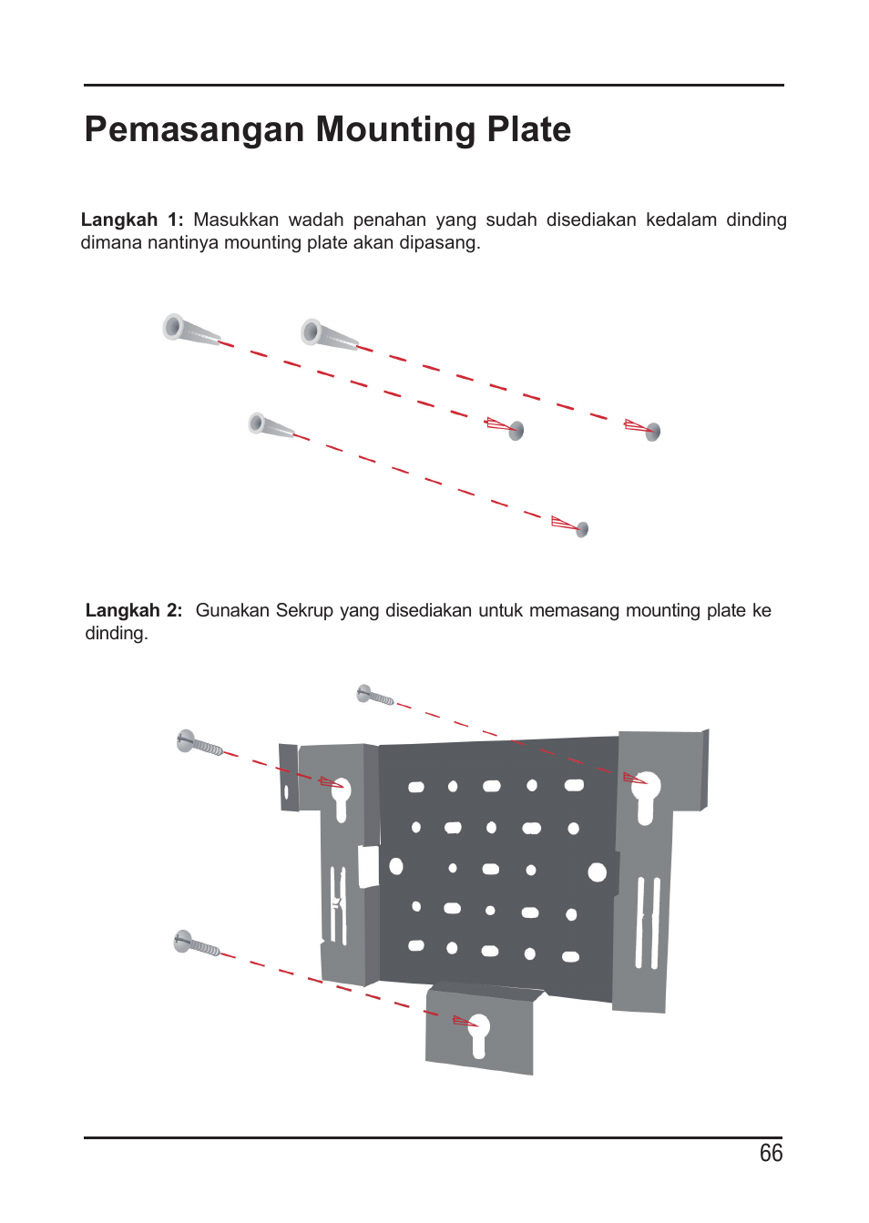 Pemasangan mounting plate | D-Link DAP-3220 User Manual | Page 66 / 76