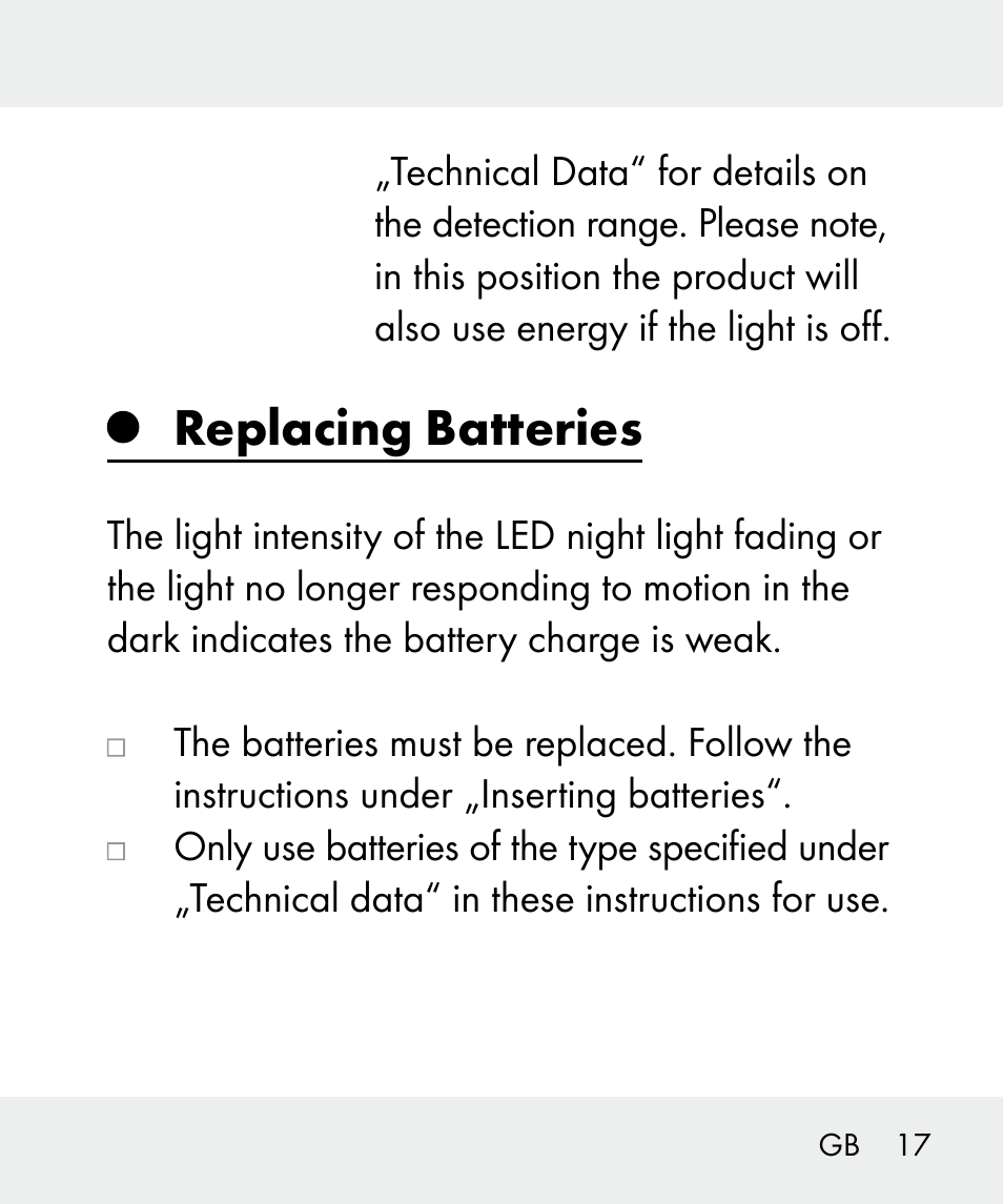 Replacing batteries | Livarno 100933-14-02 User Manual | Page 17 / 91