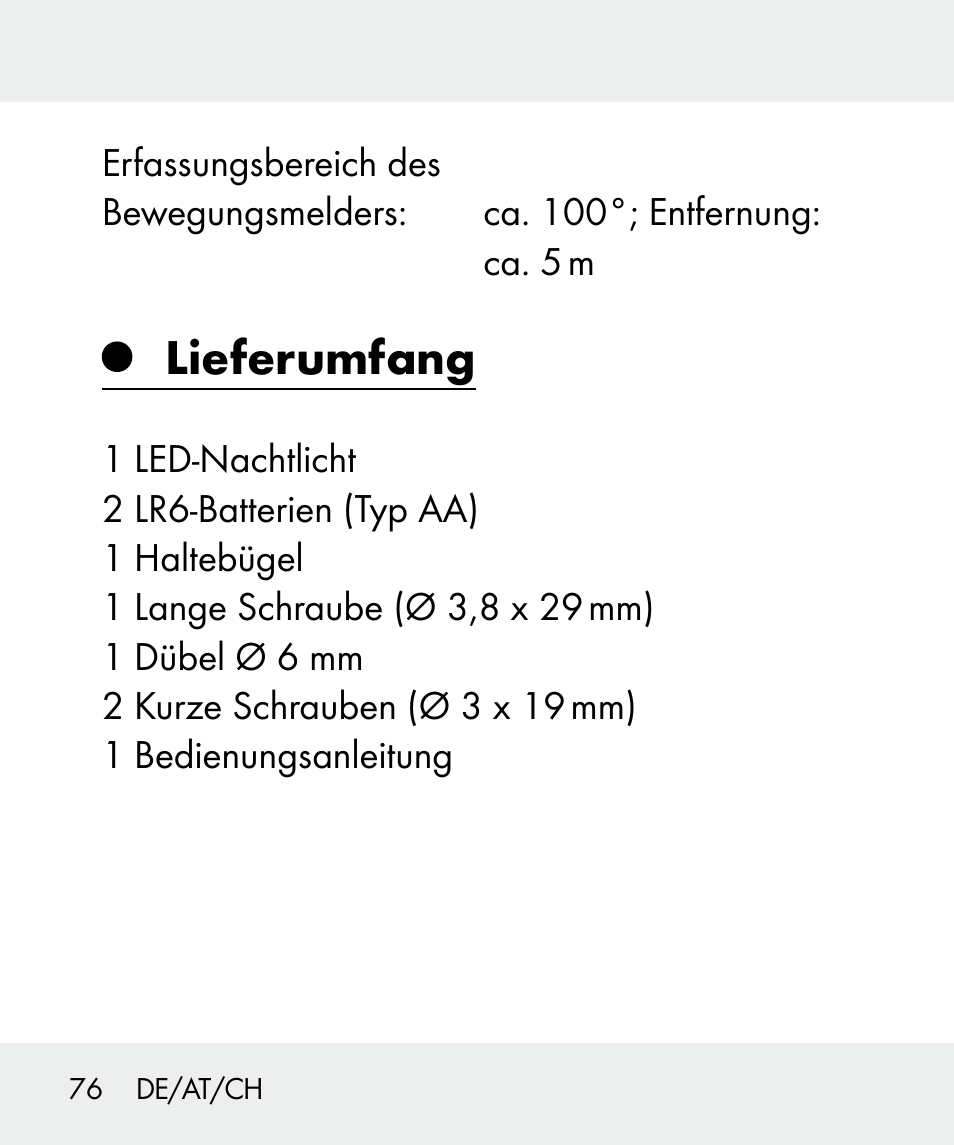 Lieferumfang | Livarno 100933-14-02 User Manual | Page 76 / 91