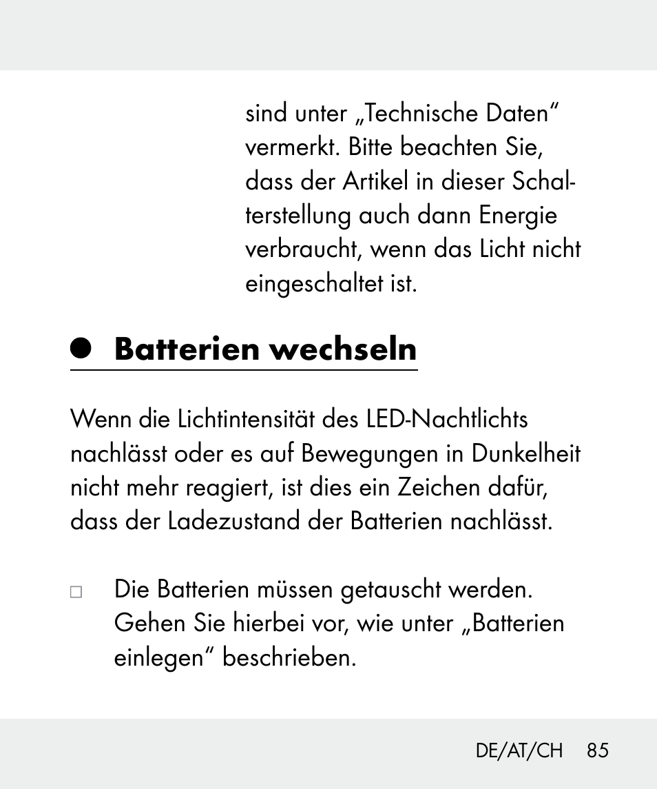 Batterien wechseln | Livarno 100933-14-02 User Manual | Page 85 / 91