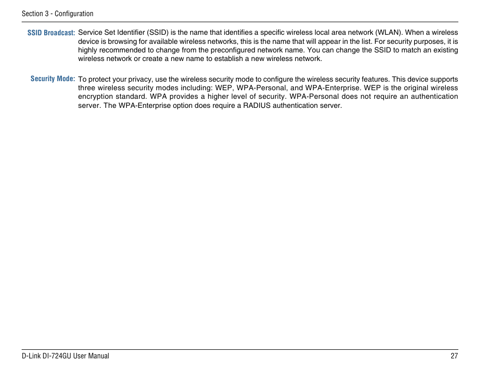 D-Link DI-724GU User Manual | Page 27 / 89