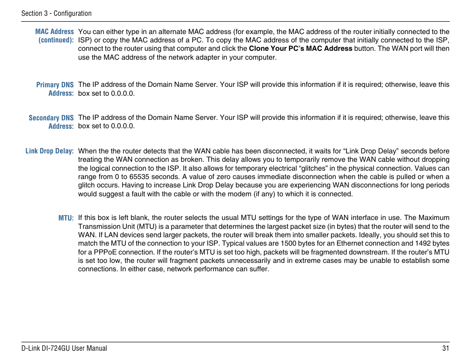 D-Link DI-724GU User Manual | Page 31 / 89