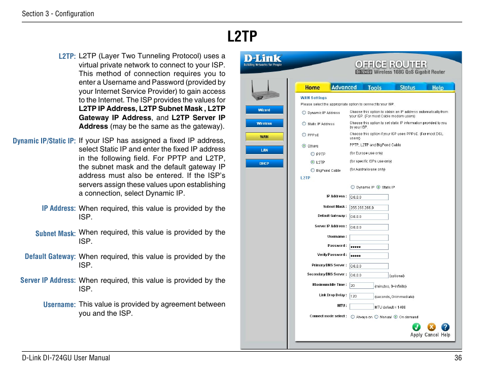 L2tp | D-Link DI-724GU User Manual | Page 36 / 89