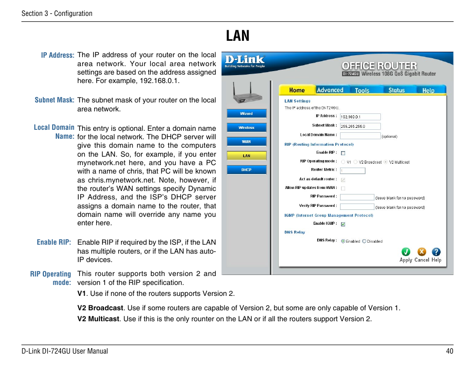 D-Link DI-724GU User Manual | Page 40 / 89