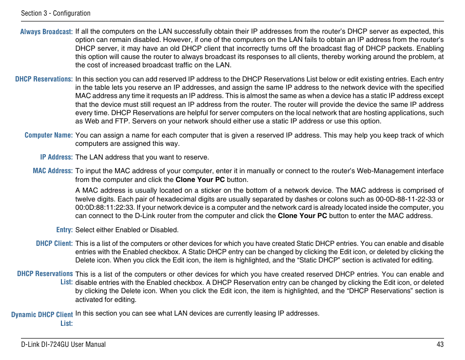 D-Link DI-724GU User Manual | Page 43 / 89