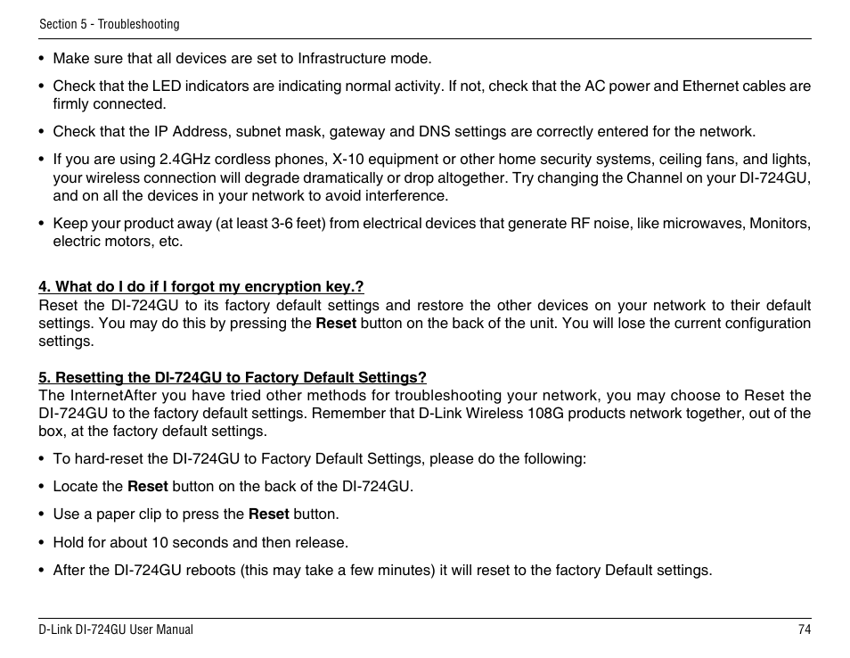 D-Link DI-724GU User Manual | Page 74 / 89