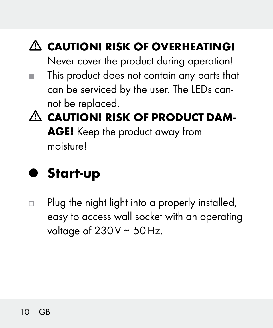 Start-up | Livarno 100933-14-03-BS User Manual | Page 10 / 60