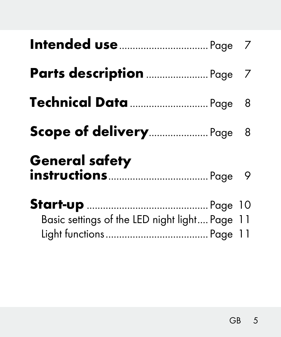 Intended use, Parts description, Technical data | Scope of delivery, General safety instructions, Start-up | Livarno 100933-14-03-BS User Manual | Page 5 / 60