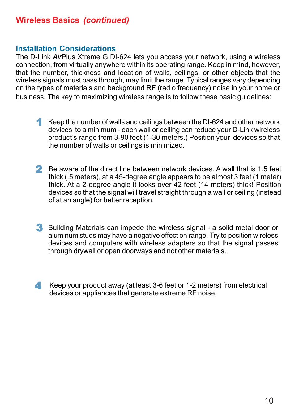 D-Link DI-624 User Manual | Page 10 / 97