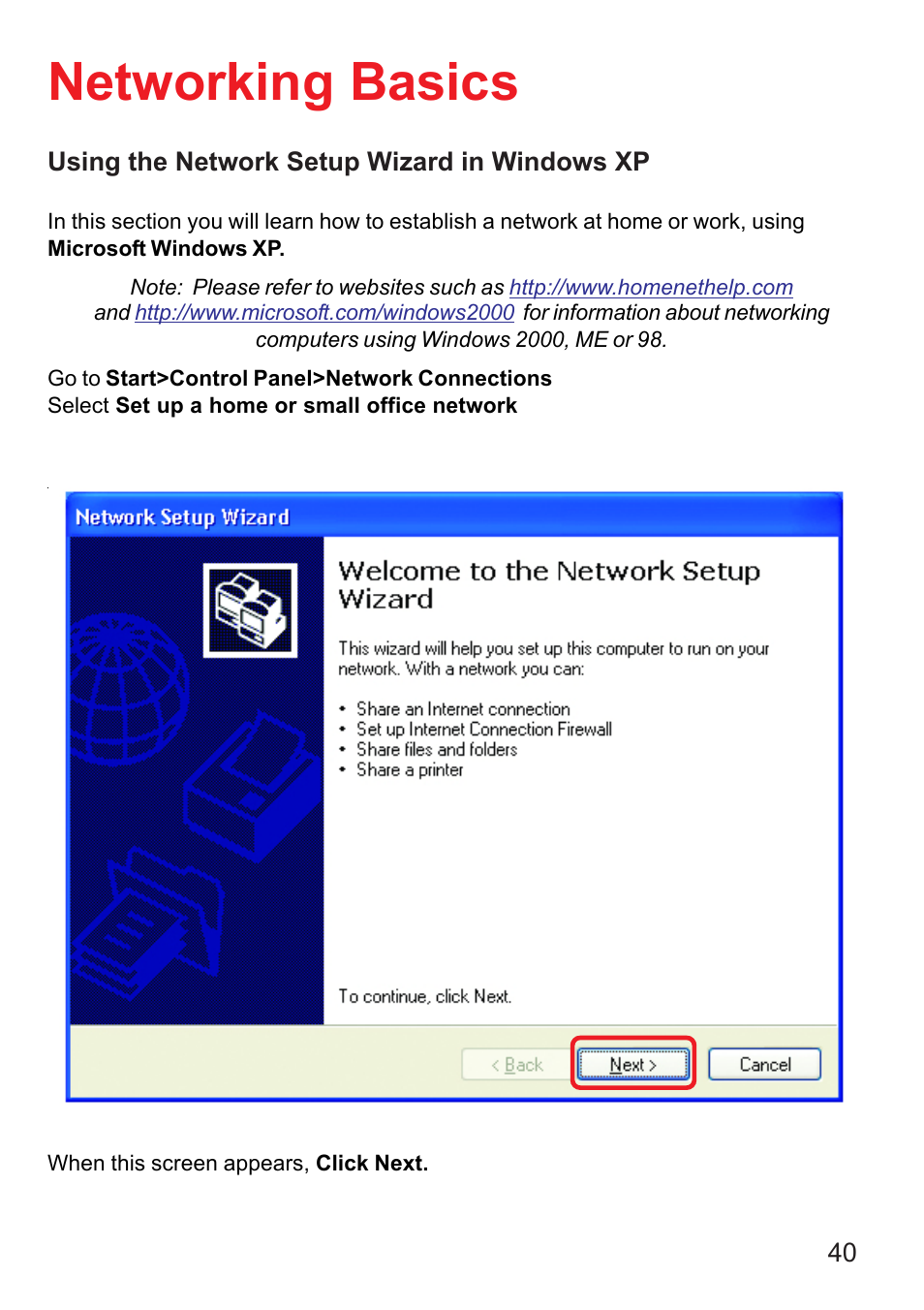 Networking basics | D-Link DI-624 User Manual | Page 40 / 97