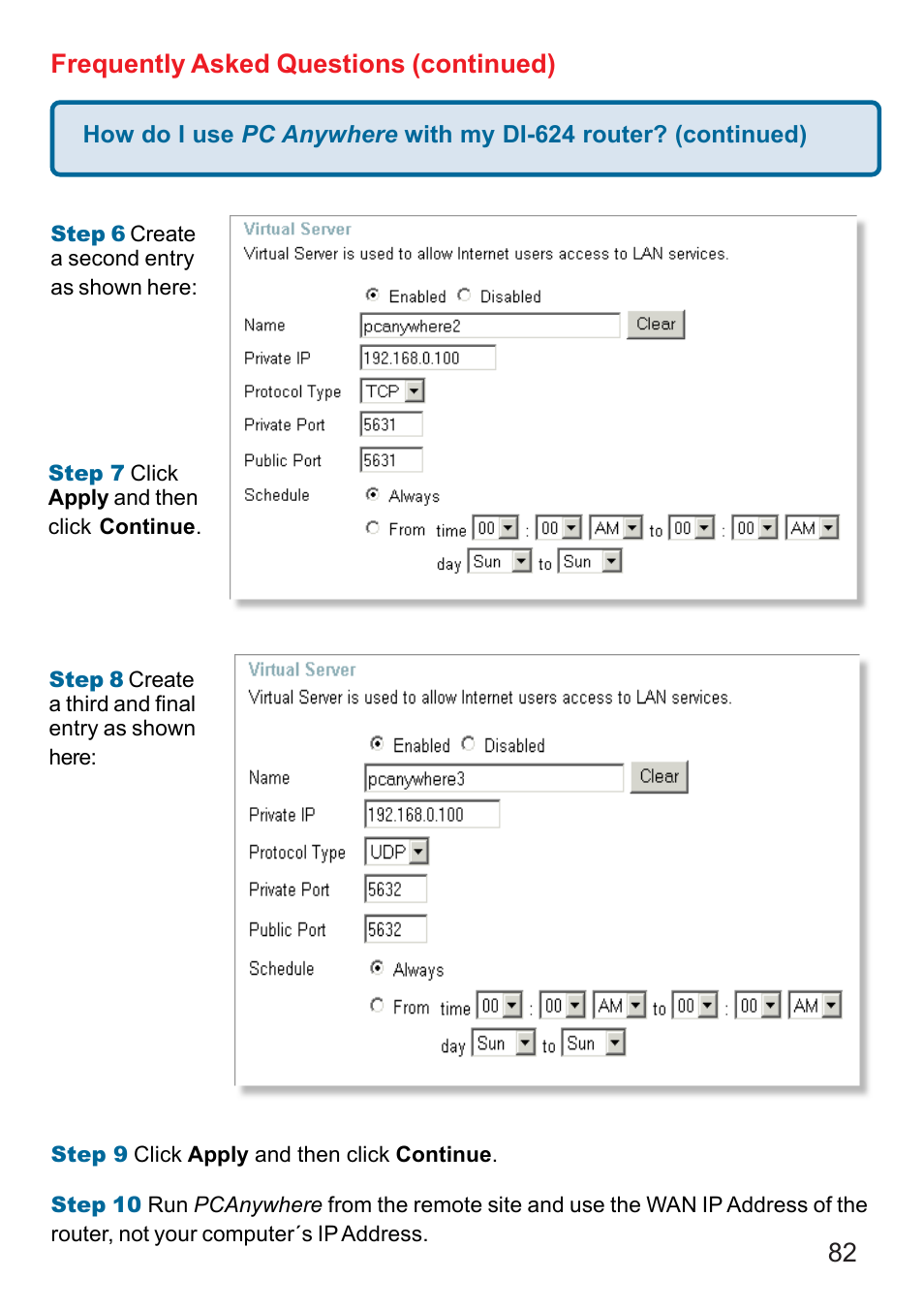 Frequently asked questions (continued) | D-Link DI-624 User Manual | Page 82 / 97