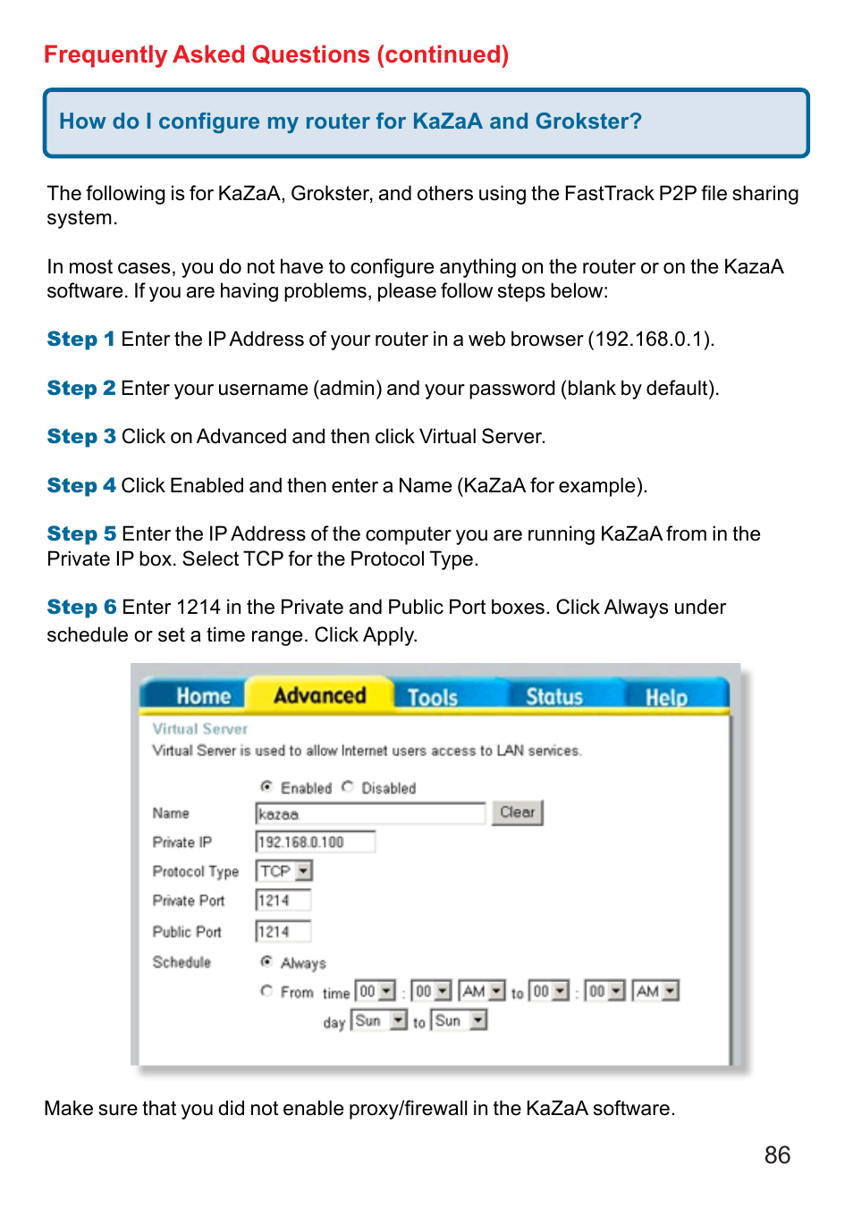 86 frequently asked questions (continued) | D-Link DI-624 User Manual | Page 86 / 97
