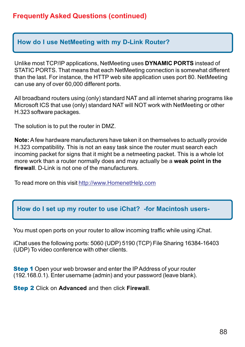 88 frequently asked questions (continued) | D-Link DI-624 User Manual | Page 88 / 97