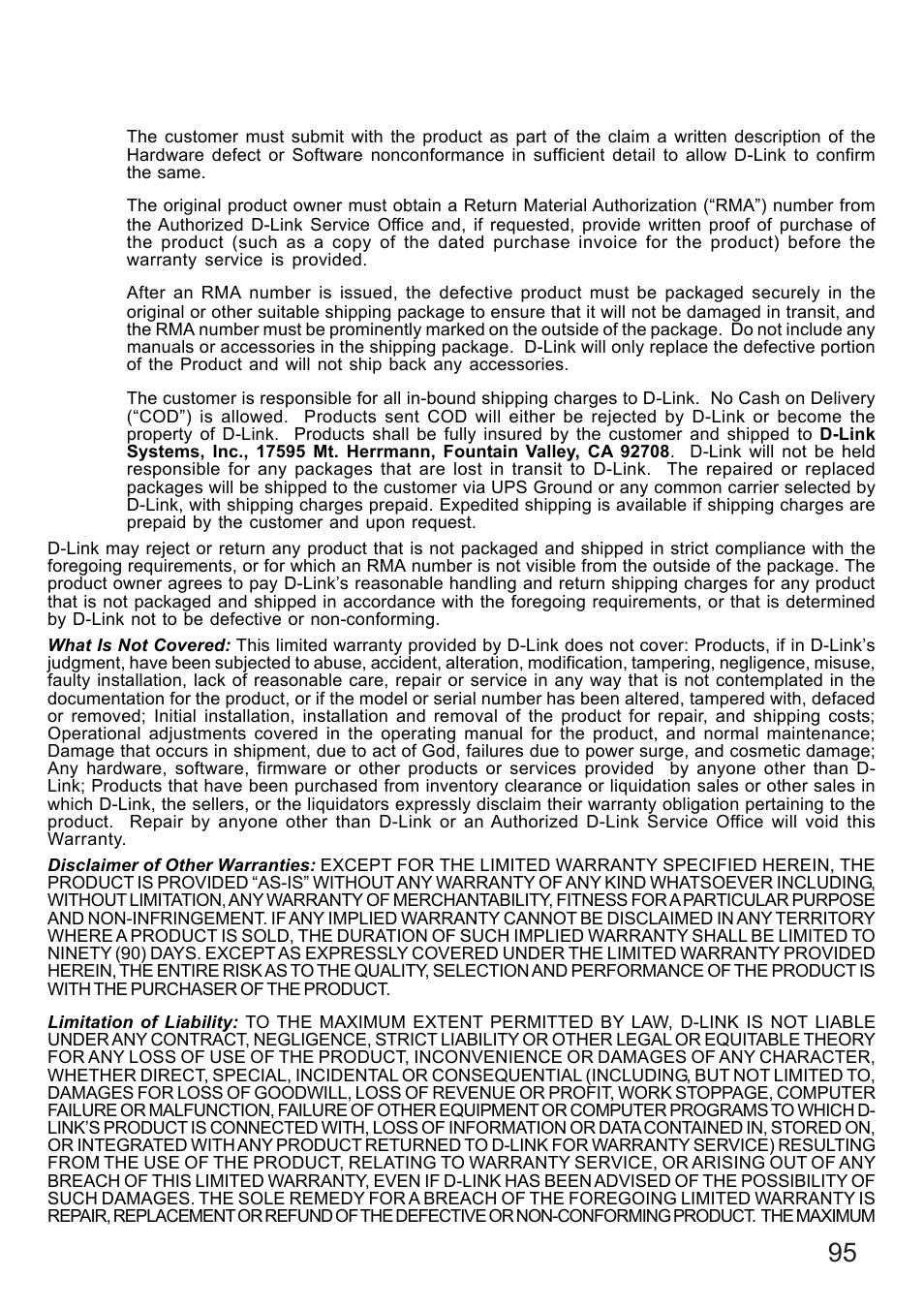 D-Link DI-624 User Manual | Page 95 / 97