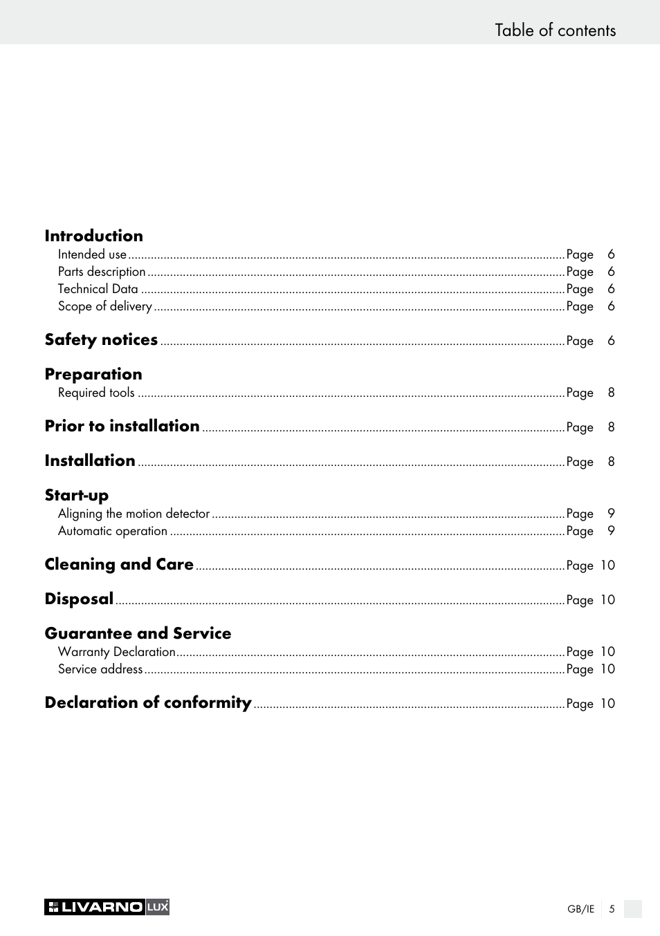 Livarno LSL 20 A1 User Manual | Page 5 / 44