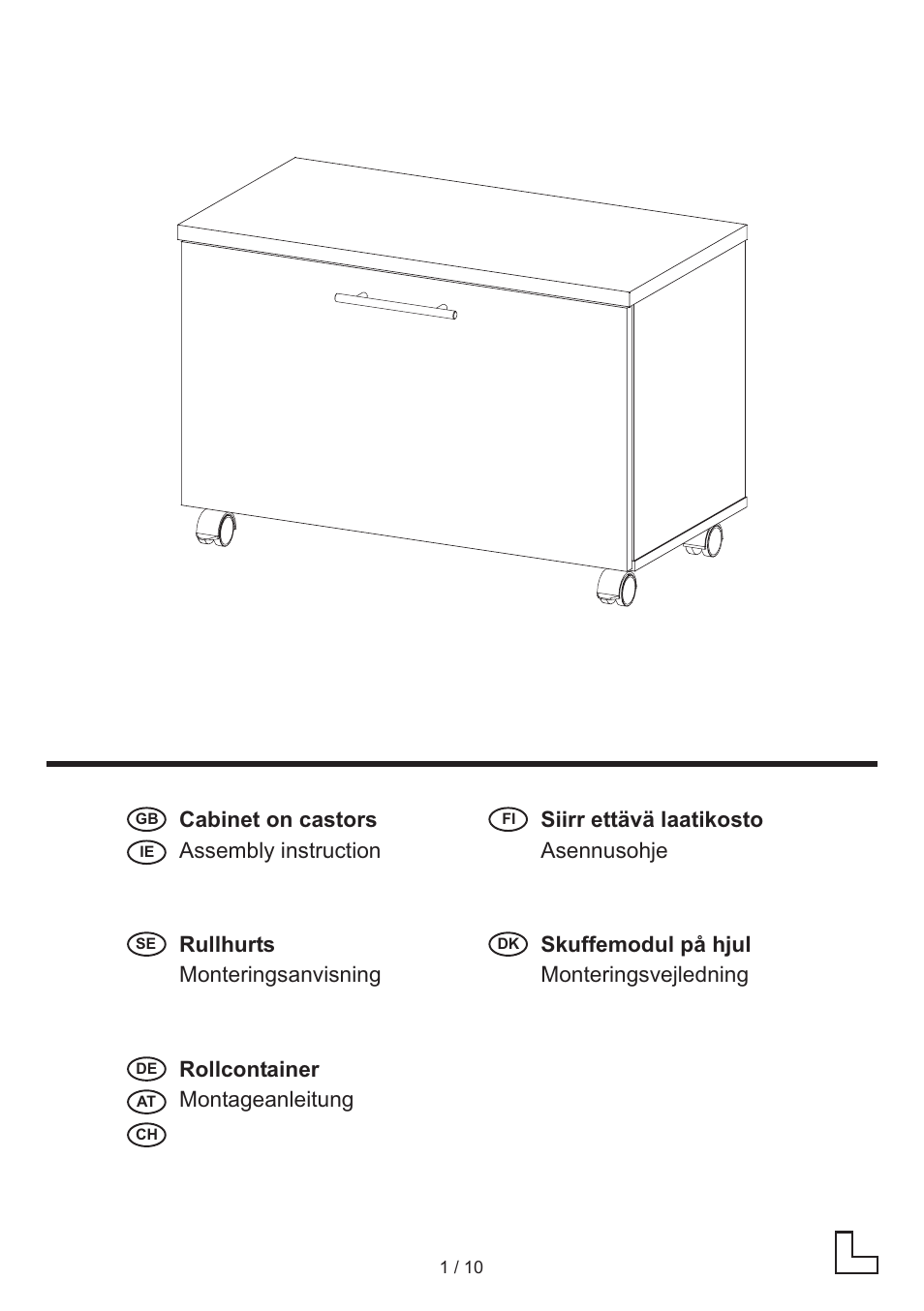 Livarno ROLLER CABINET User Manual | 10 pages