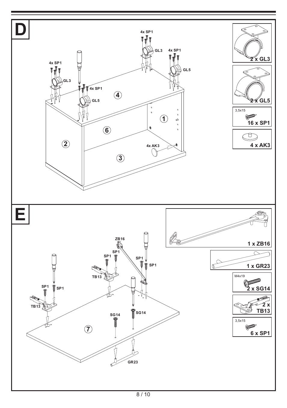 Livarno ROLLER CABINET User Manual | Page 8 / 10