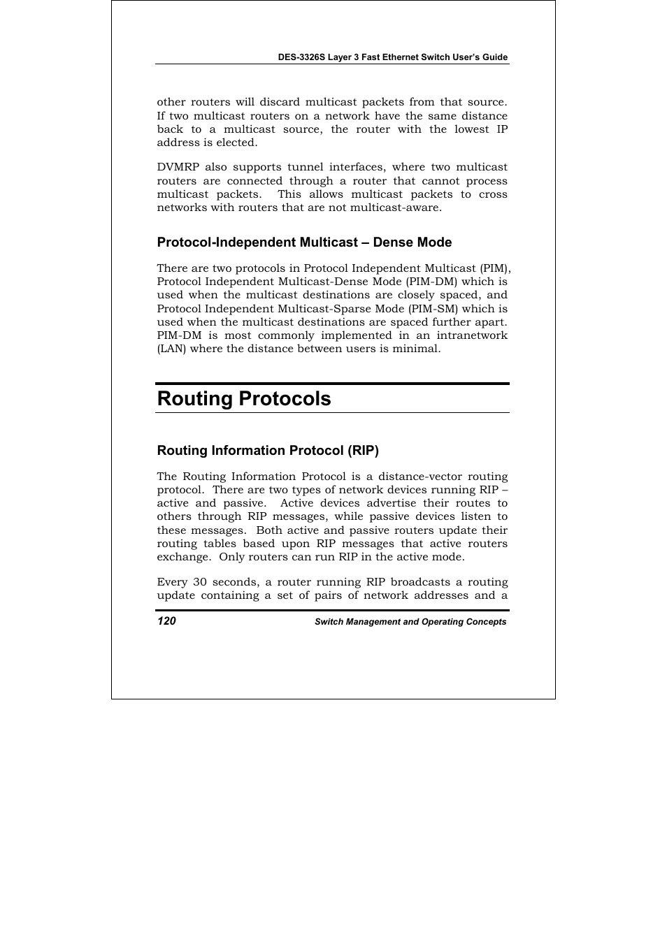 Routing protocols | D-Link DES-3326S User Manual | Page 120 / 349
